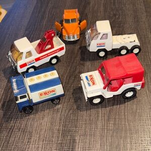 Vintage Rare Metal Buddy L Truck Bundle Exxon Wrecker Jeep Fuel Hauler 70’s